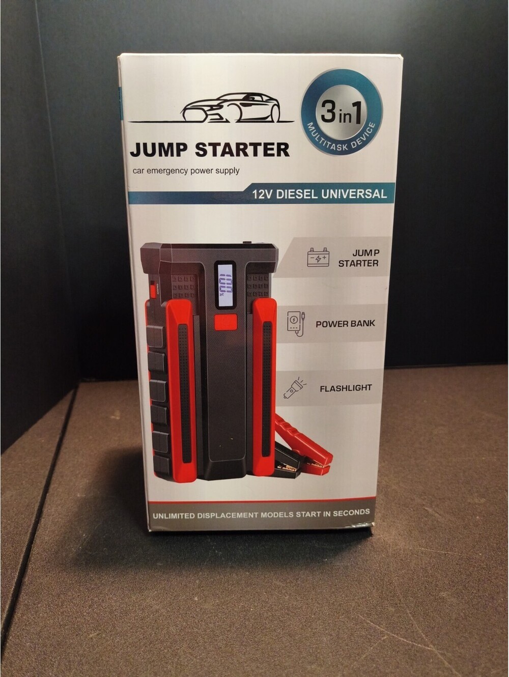 3 In 1 jump Starter Car Emergency Power Supply. Jump Start/Power Bank/Flashlight